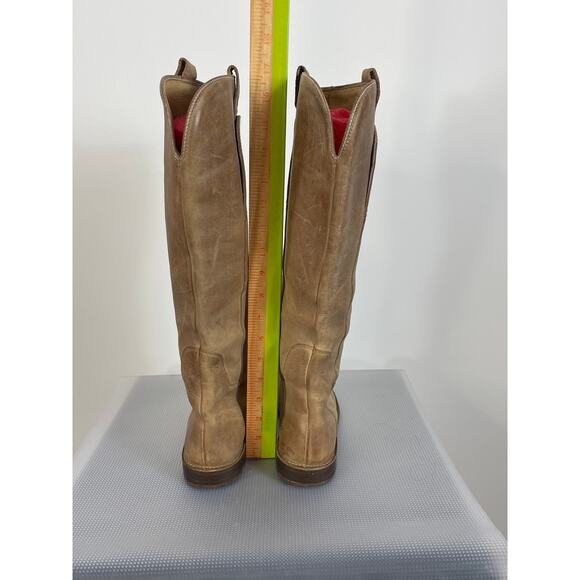 Frye Paige Tall Riding Equestrian Knee High Boots Light Tan Size 7.5 - Picture 6 of 9